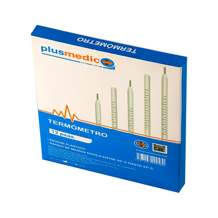Termometro Oral De Mercurio Plusmedic Caja X 12 Bulto X 720 Unds