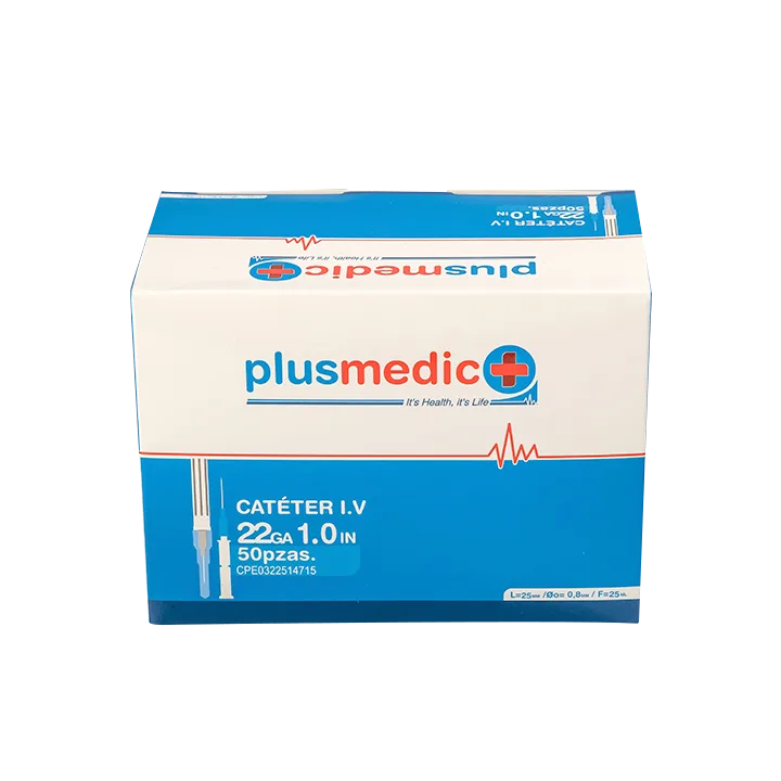 Cateter I.V. Nro 22 Plusmedic Caja X 50 Bulto X 1000 Unds